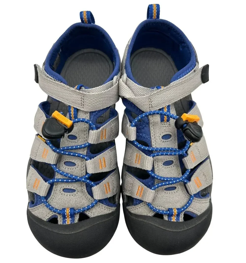 KEEN Newport H2 Hiking Water Sandals Kids Gray Blue Orange Size 4 EU 36 Outdoors